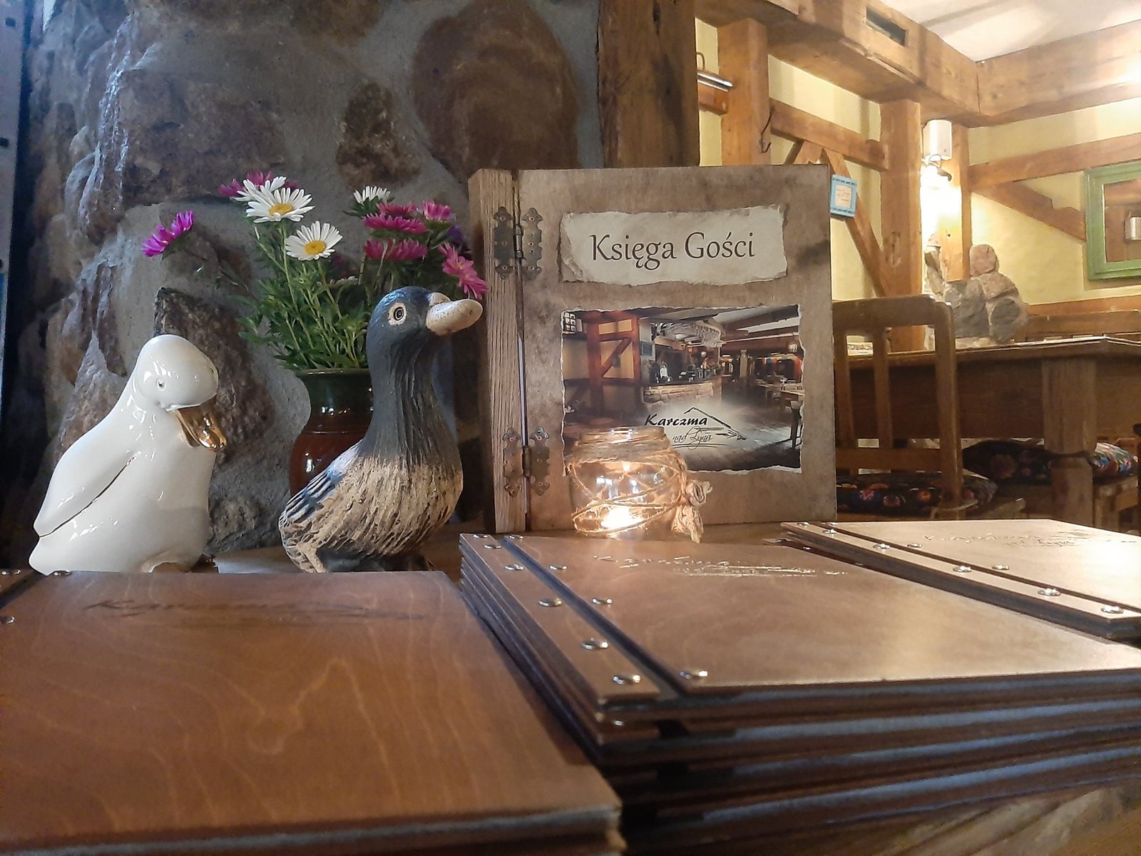 Wooden menu covers